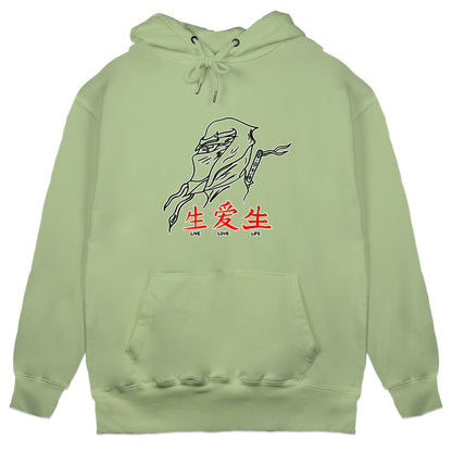 artminded Live Love Life Green Hoodie