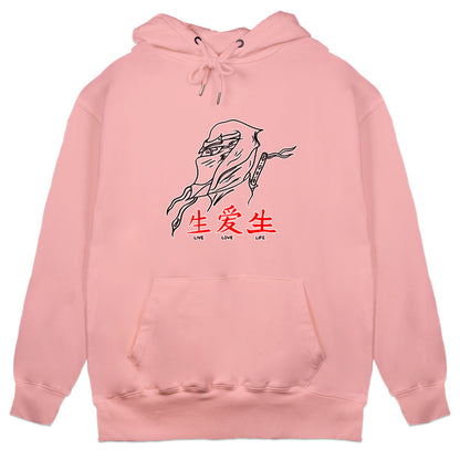 artminded Live Love Life Pink Hoodie