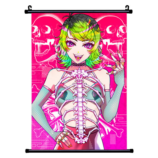 KAi Neon Skeleton Glam Wall Scroll