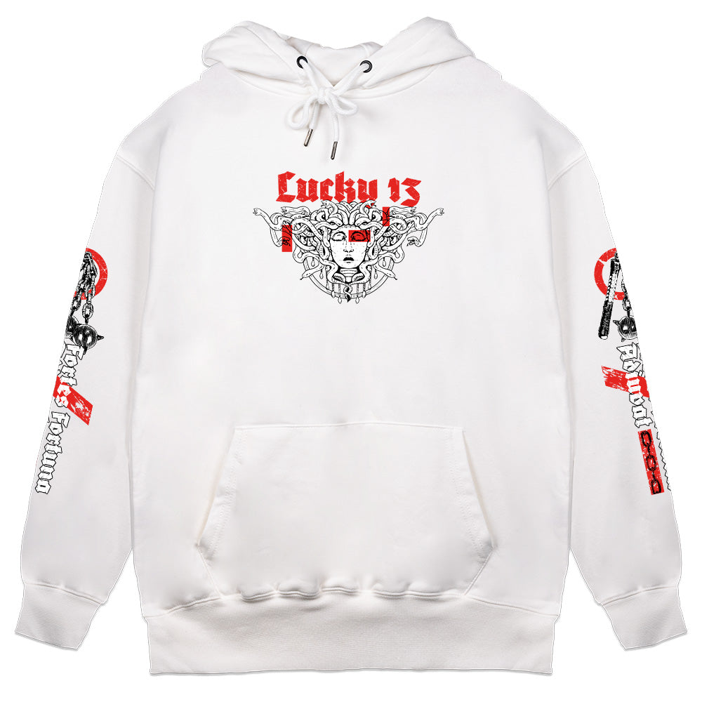 Aktdoa Lucky 13 White Hoodie