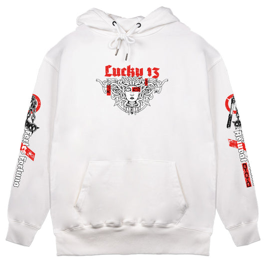 Aktdoa Lucky 13 White Hoodie